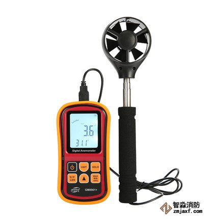 數字風速計量程：0ｍ/ｓ～45ｍ/ｓ；精度：±3％